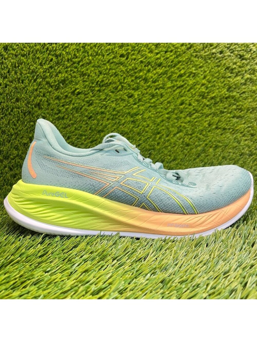 Asics Gel-Cumulus 26 Womens Size 9 Green Orange Athletic Running Shoes Sneakers